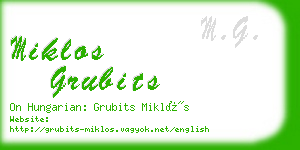 miklos grubits business card